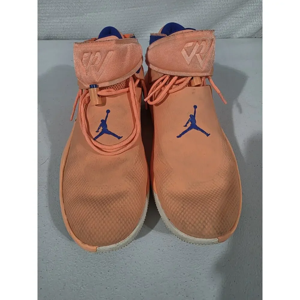 Jordan Why Not Zer0.1 Cotton Shot Sneakers Orange Pulse AA2510-800 Mens Size 11